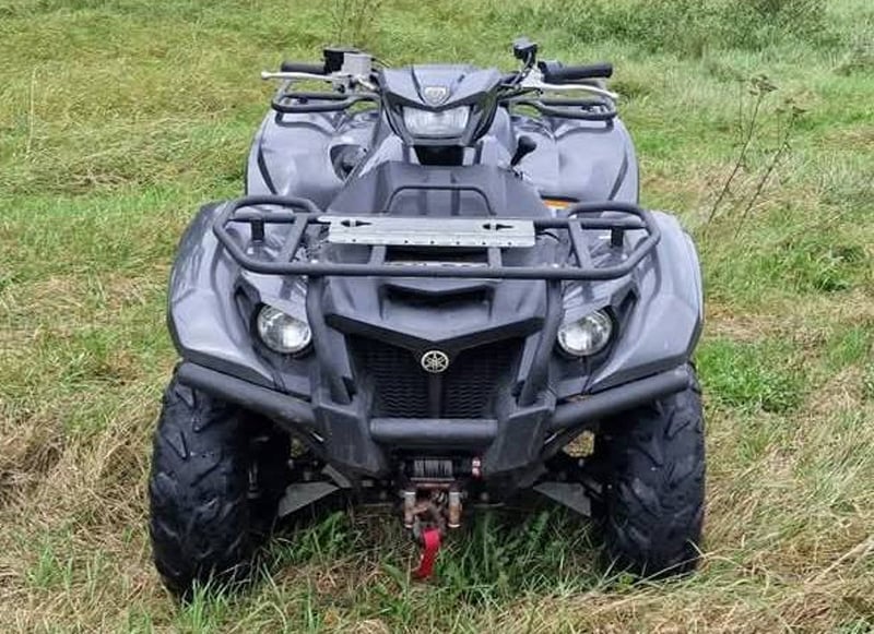 Fyrhjuling Yamaha YFM 700 Kodiak stulen i Västra Torup mellan Tyringe och Perstorp