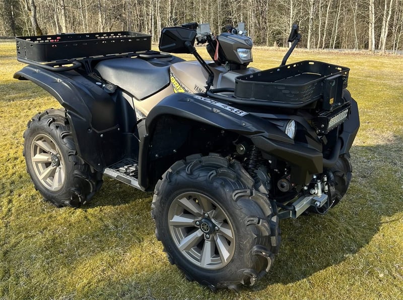 Fyrhjuling Yamaha YFM 700 Grizzly stulen utanför Visseltofta nordväst om Osby